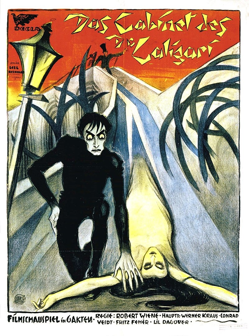 The Cabinet of Dr. Caligari כרזת סרט האימה הגרמני משנת 1920